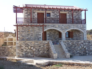 The first of two stone houses built together during 2006-07 in Vamos.