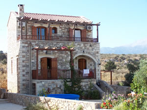The second of two stone houses built together during 2006-07 in Vamos.