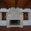 View of fireplace.