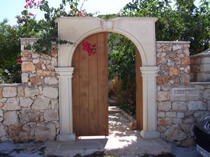 Decorative arched gateway.