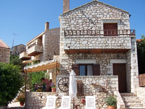 One of several stone houses on the Tsivaris Villa complex.