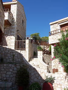 Courtyard area within the Tsivaris Villa complex.